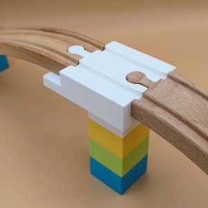 Adaptateur lego circuit de train sur pièce Lego Duplo